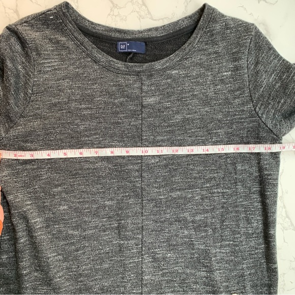 GAP Dark Grey Marbled Zipper Pocket Short Sleeve T-Shirt Dress | Medium - Picture 5 of 6